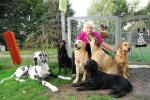 Sigrid mit Laika, Monty, Rose, Sammy, Marley,und Wilma